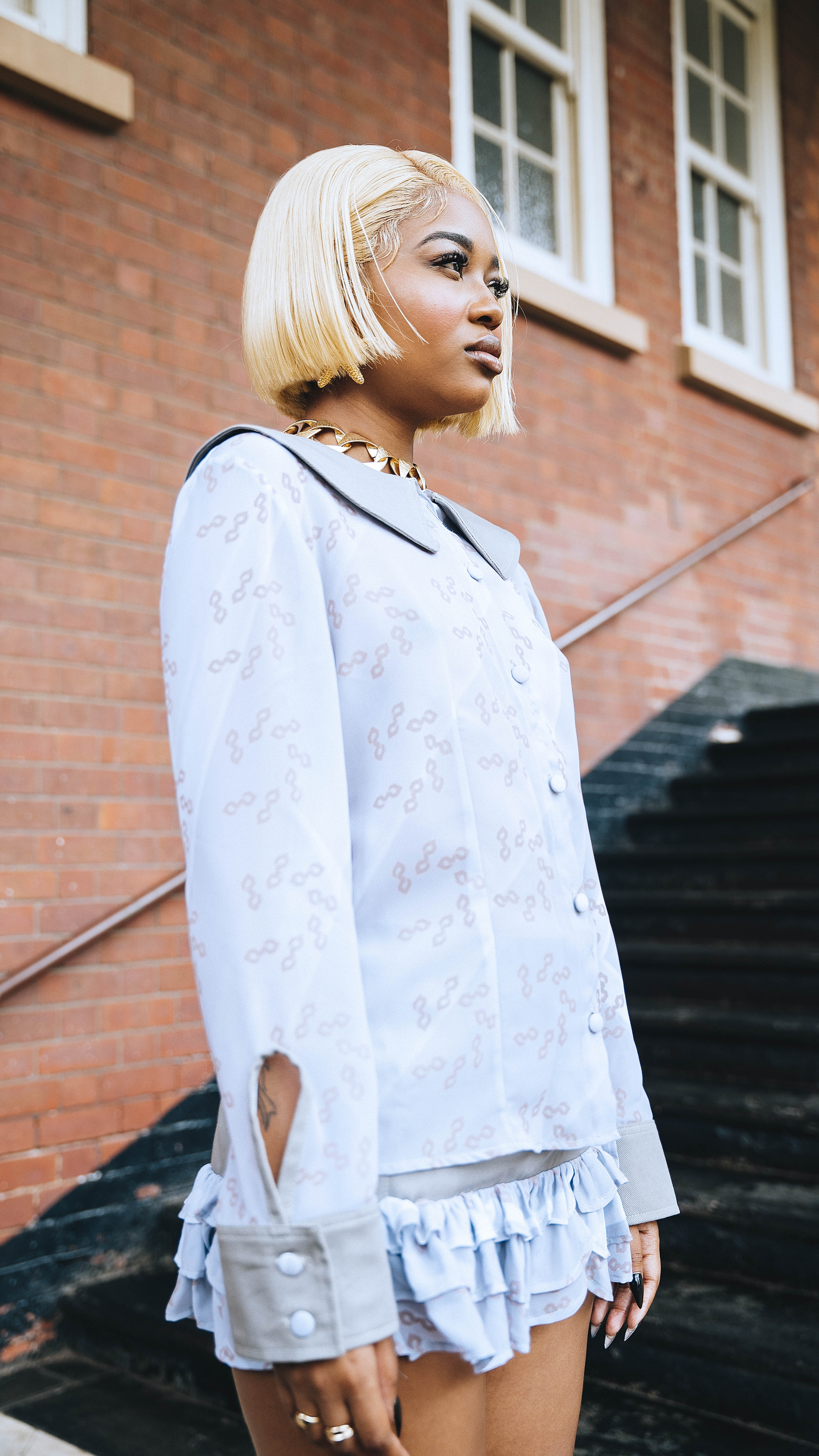 Potrends "Behind the Surface" Chiffon Shirt