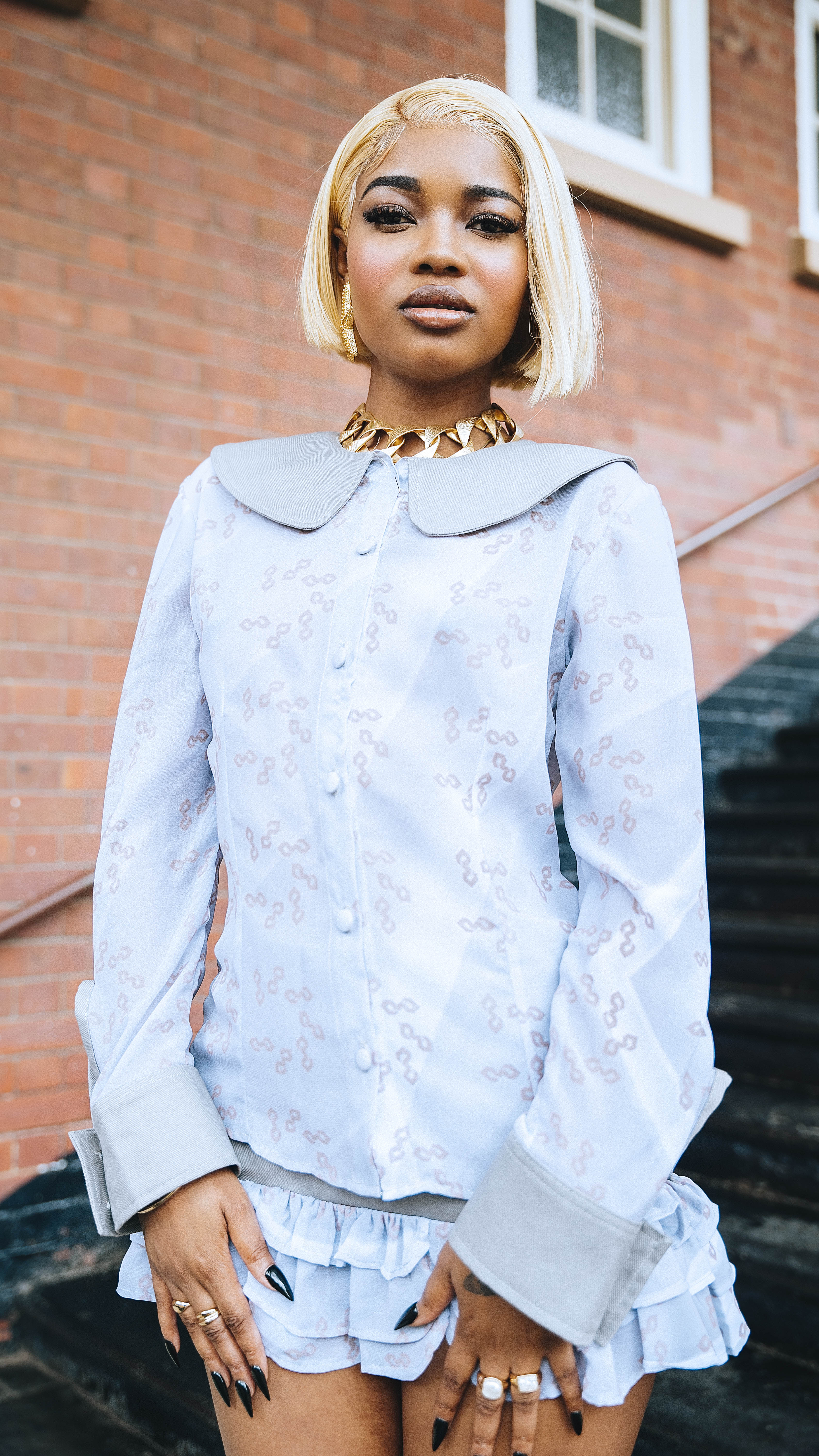 Potrends "Behind the Surface" Chiffon Shirt