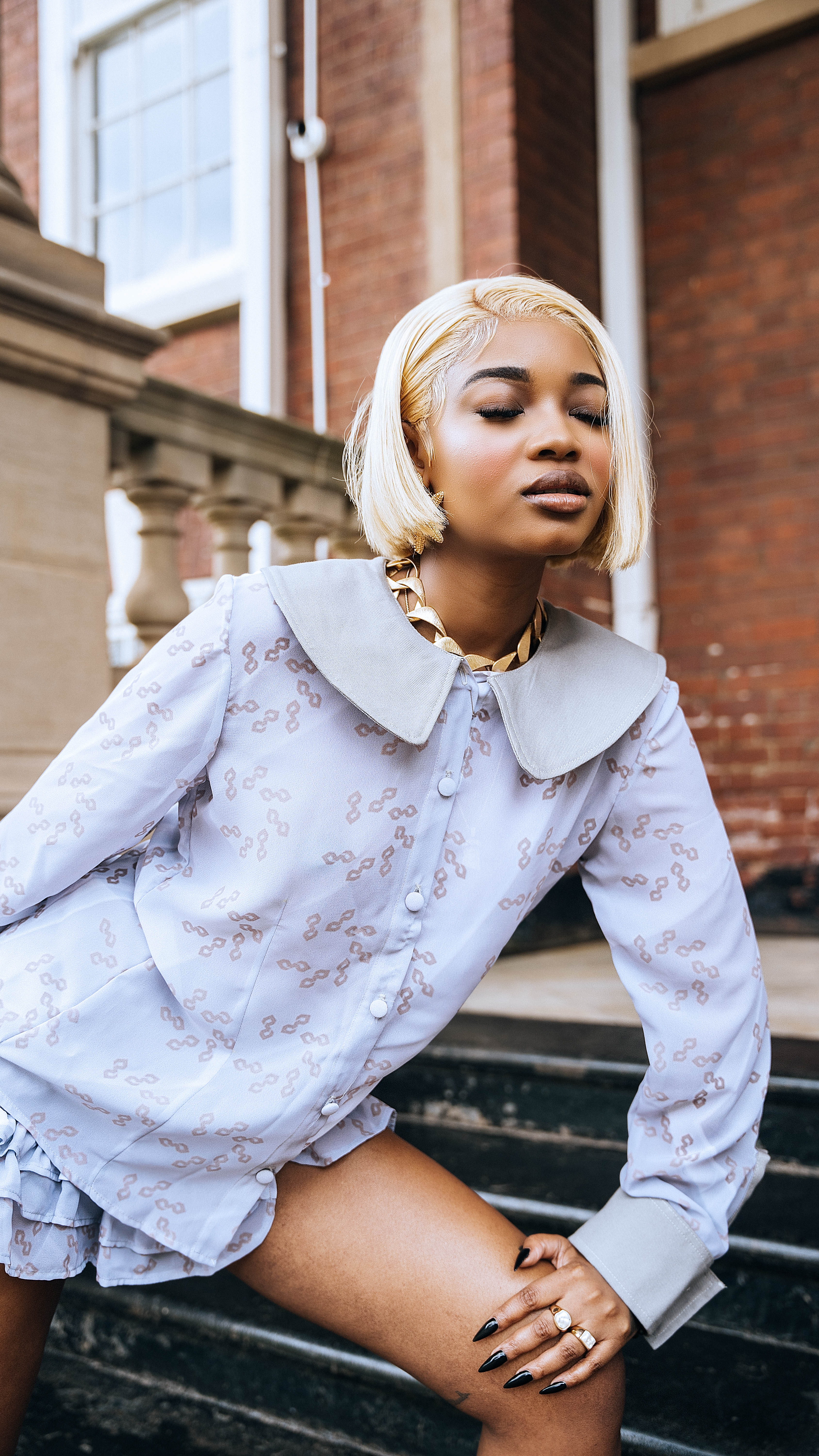 Potrends "Behind the Surface" Chiffon Shirt