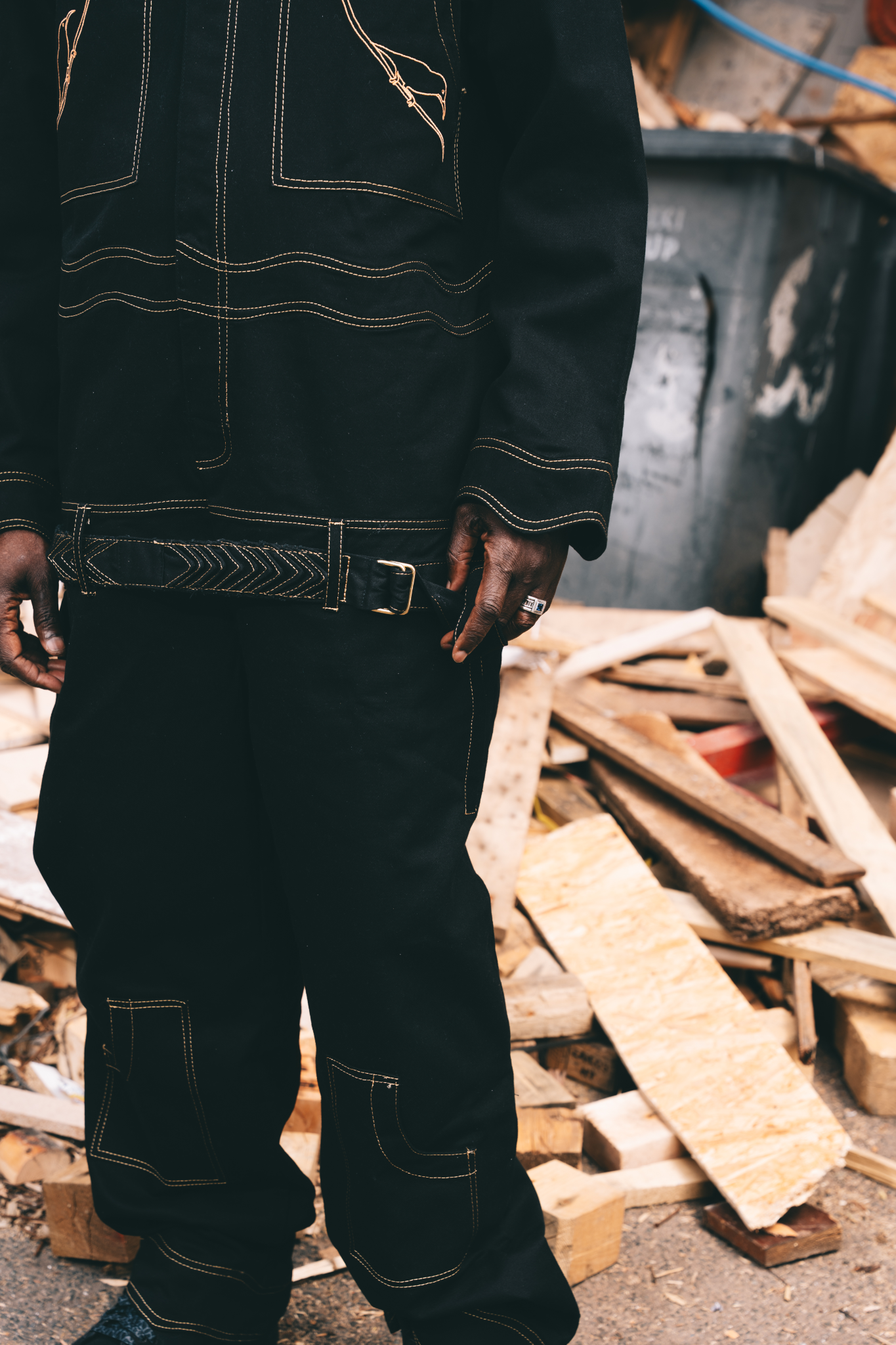 Potrends "Into the Garden" Overall Jumpsuit