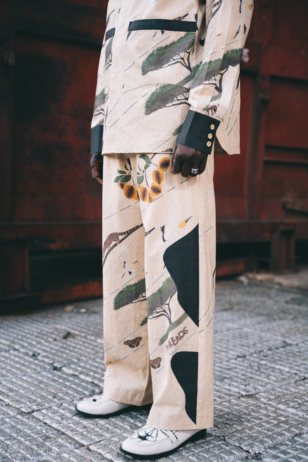Potrends "Into the Garden" Natural Linen Trouser