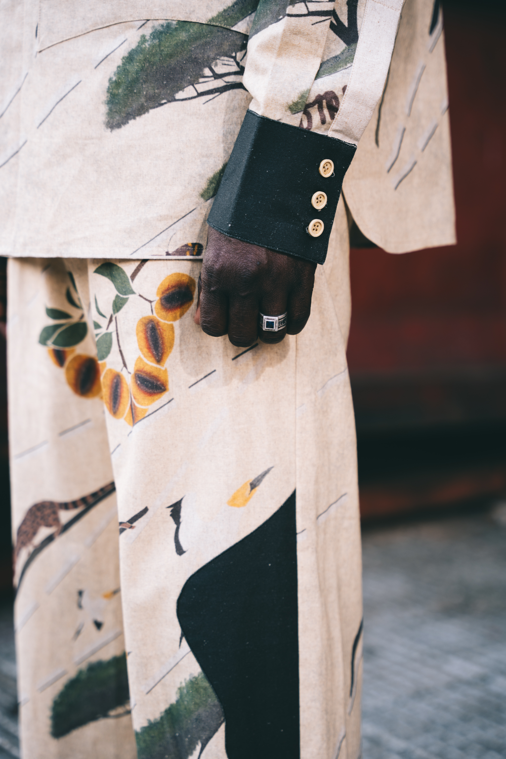 Potrends "Into the Garden" Natural Linen Trouser