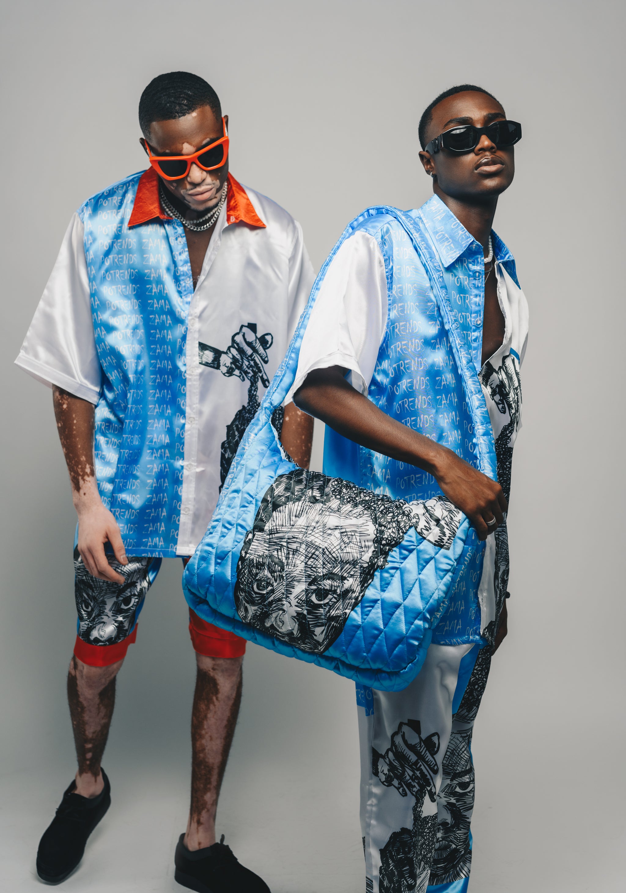 Potrends x Zama Shirt (Red Collar)